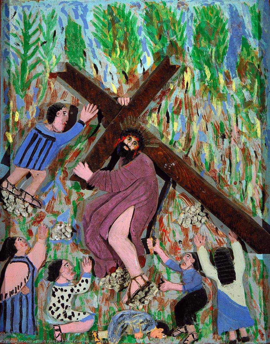 Christ Carrying The Cross — Elijah Pierce