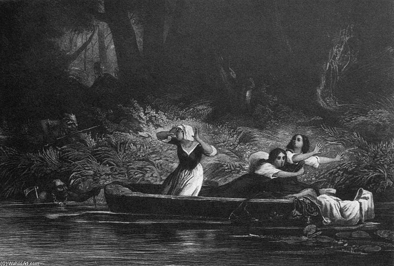 Young Girls Surprised — Karl Bodmer