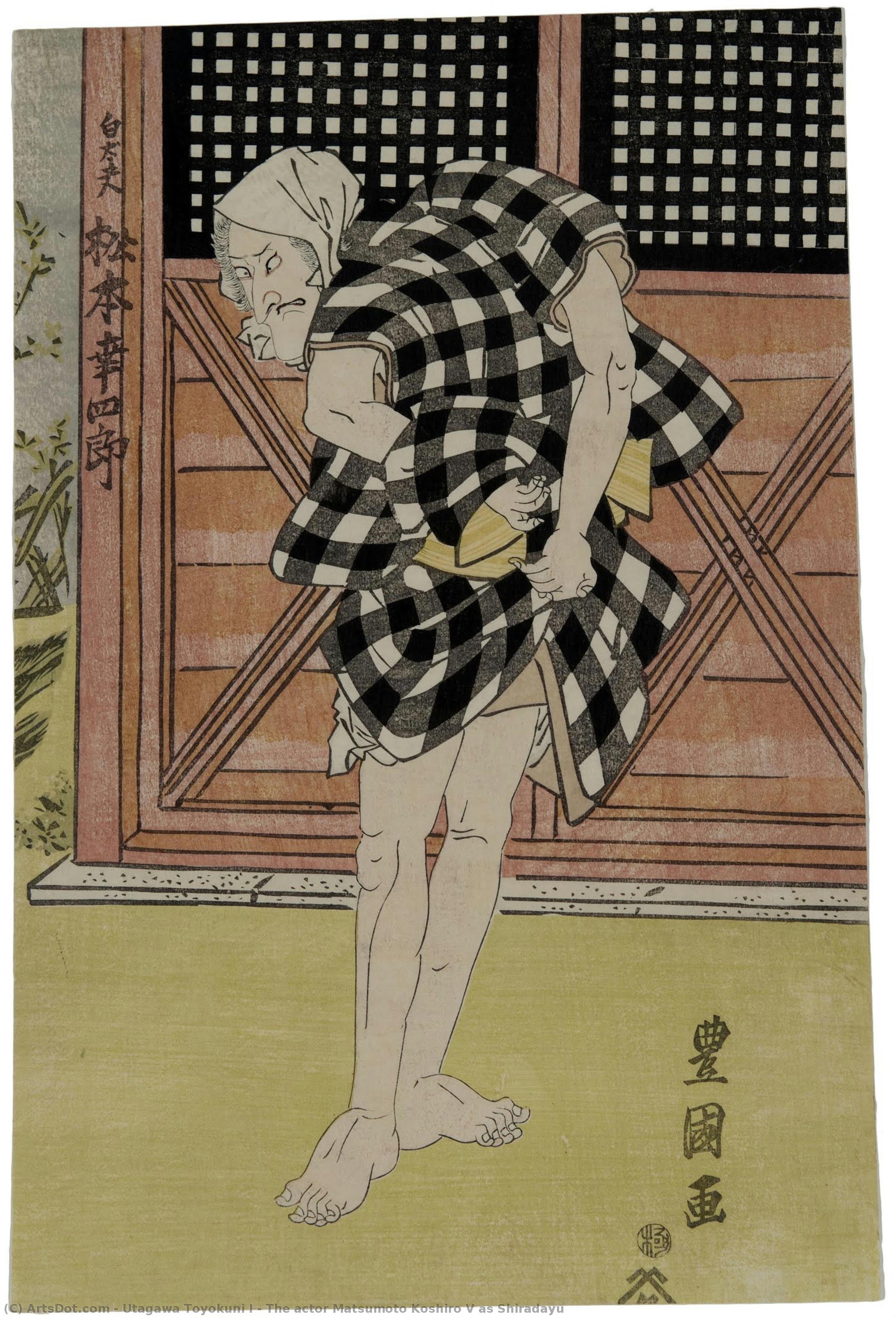 The Actor Matsumoto Koshiro V As Shiradayu — Utagawa Toyokuni I
