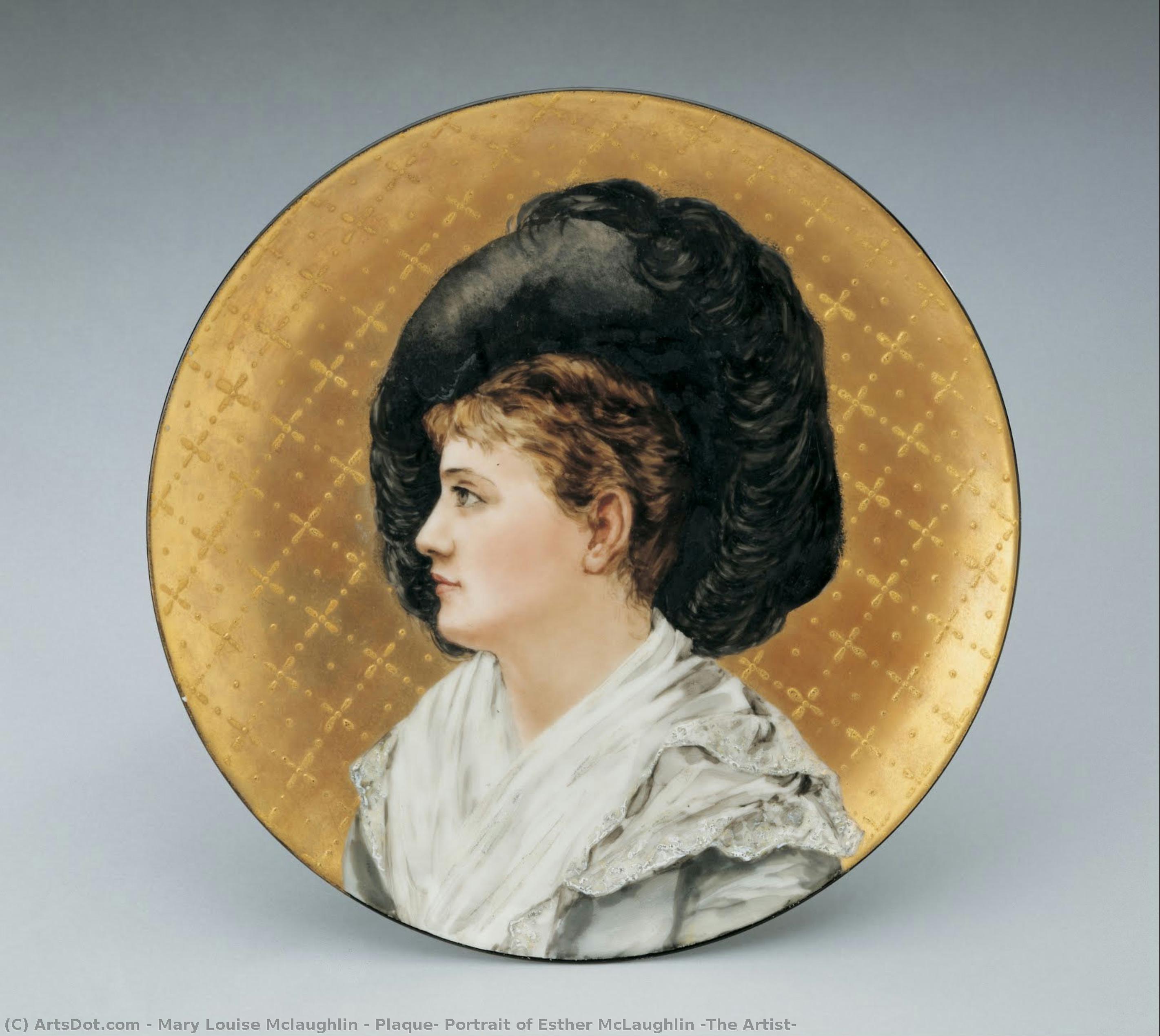 Plaque: Portrait Of Esther Mclaughlin (the Artist — Mary Louise Mclaughlin