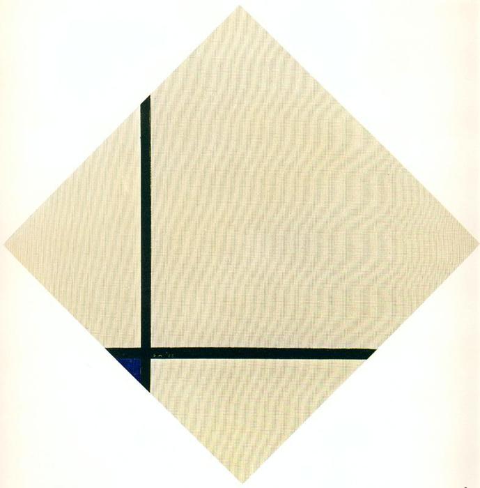 Composition With Black And Blue — Пит Мондриан