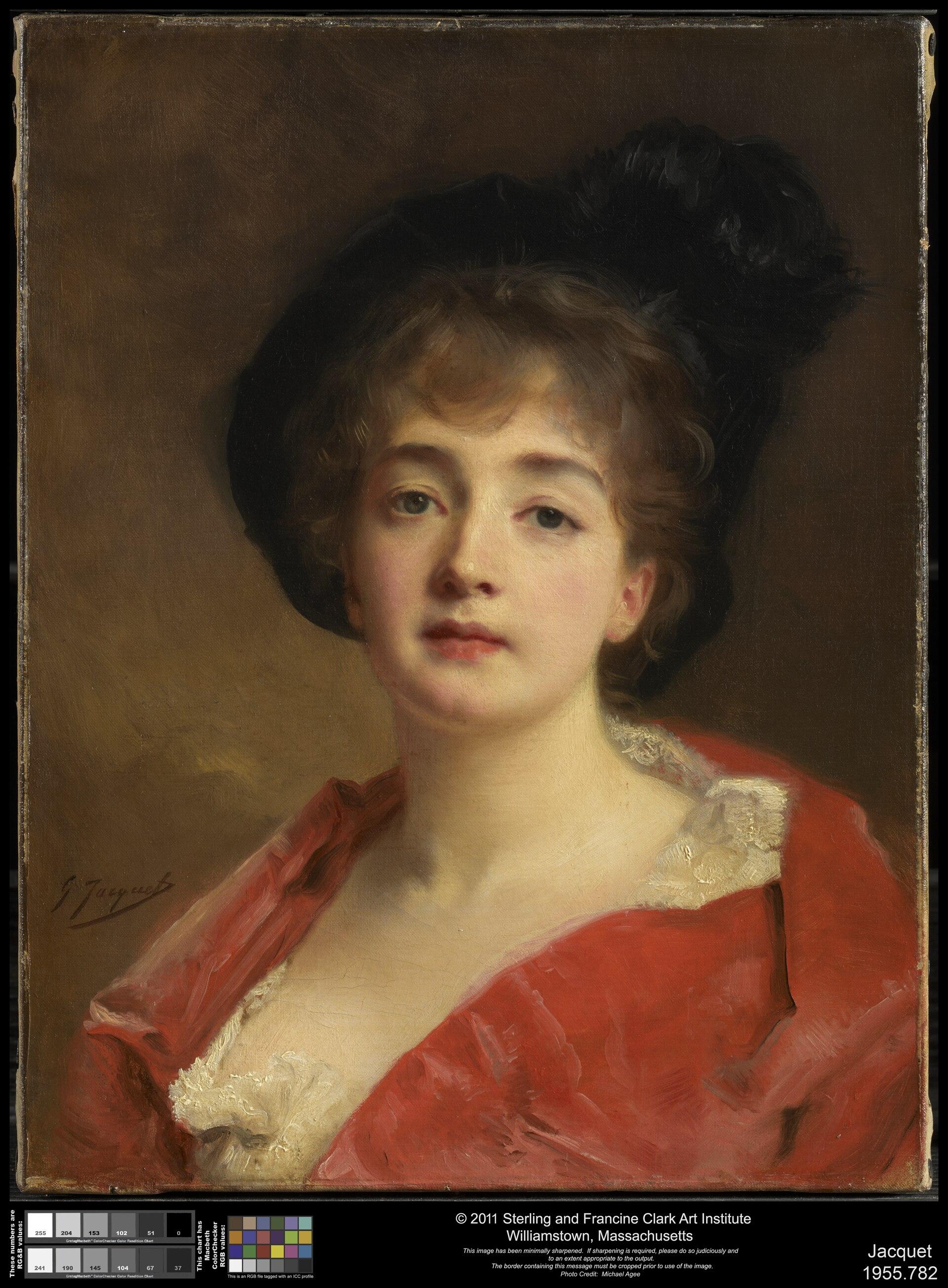 Woman In Red — Gustave Jean Jacquet