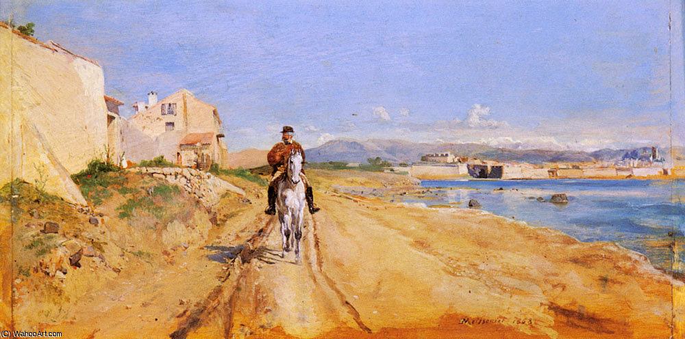 Self Portrait Along The Route De La Salice Antibes — Jean-louis Ernest Meissonier