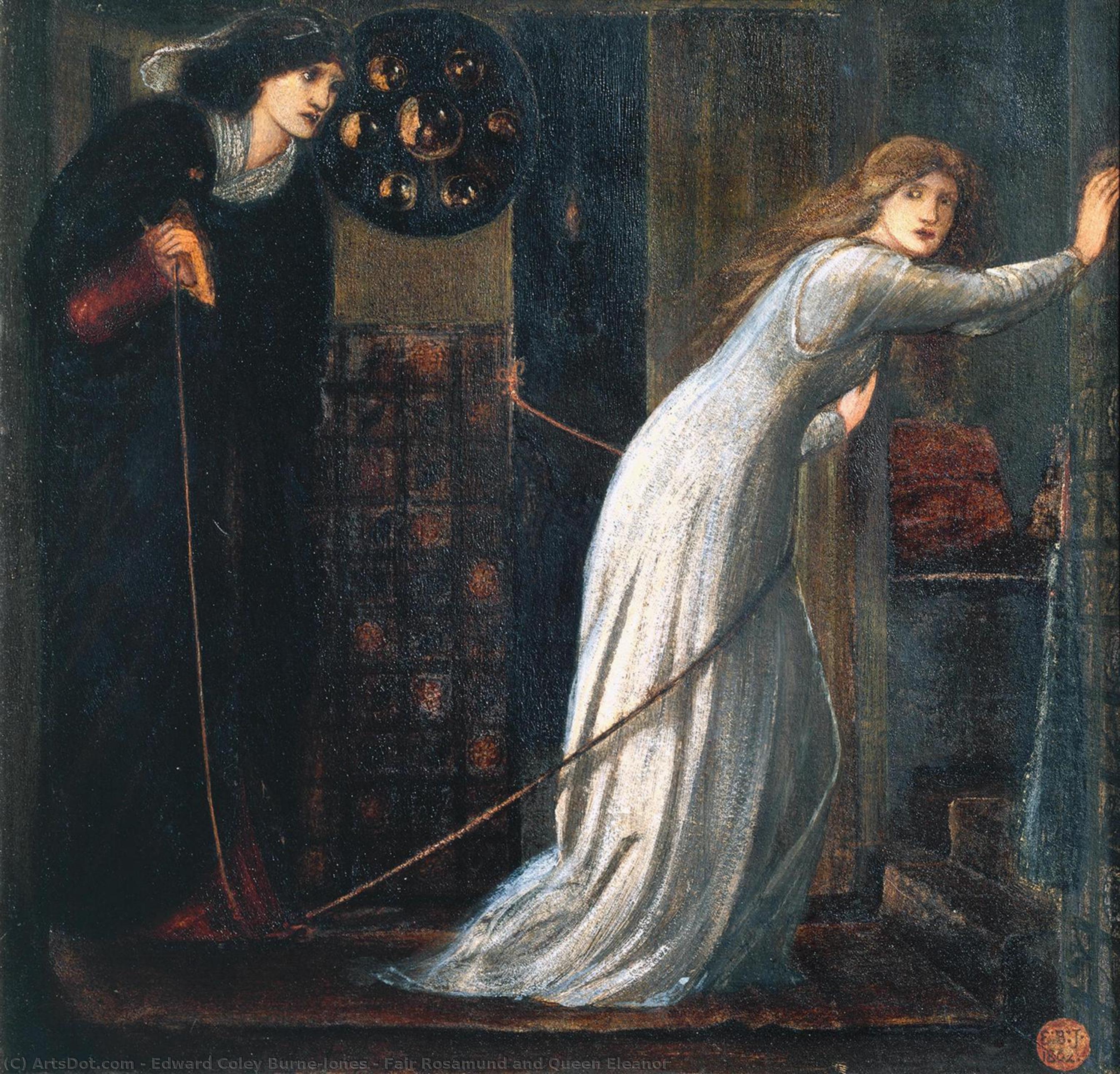 Rosamund Y La Reina Eleonora — Edward Coley Burne-jones
