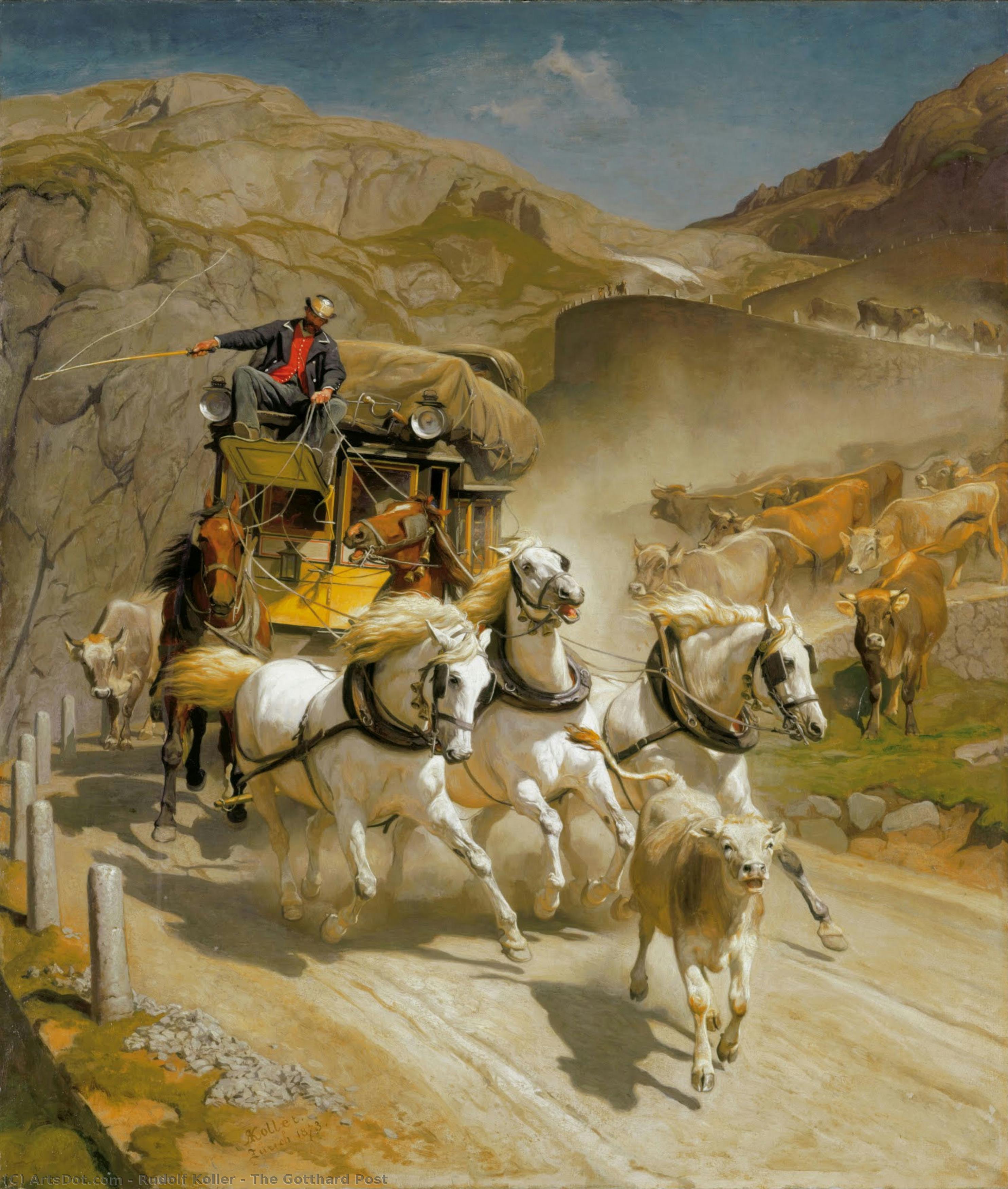 The Gotthard Post — Rudolf Koller