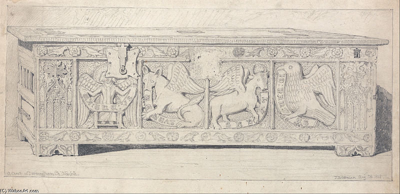 Chest In Dersingham Church, Norfolk — John Sell Cotman