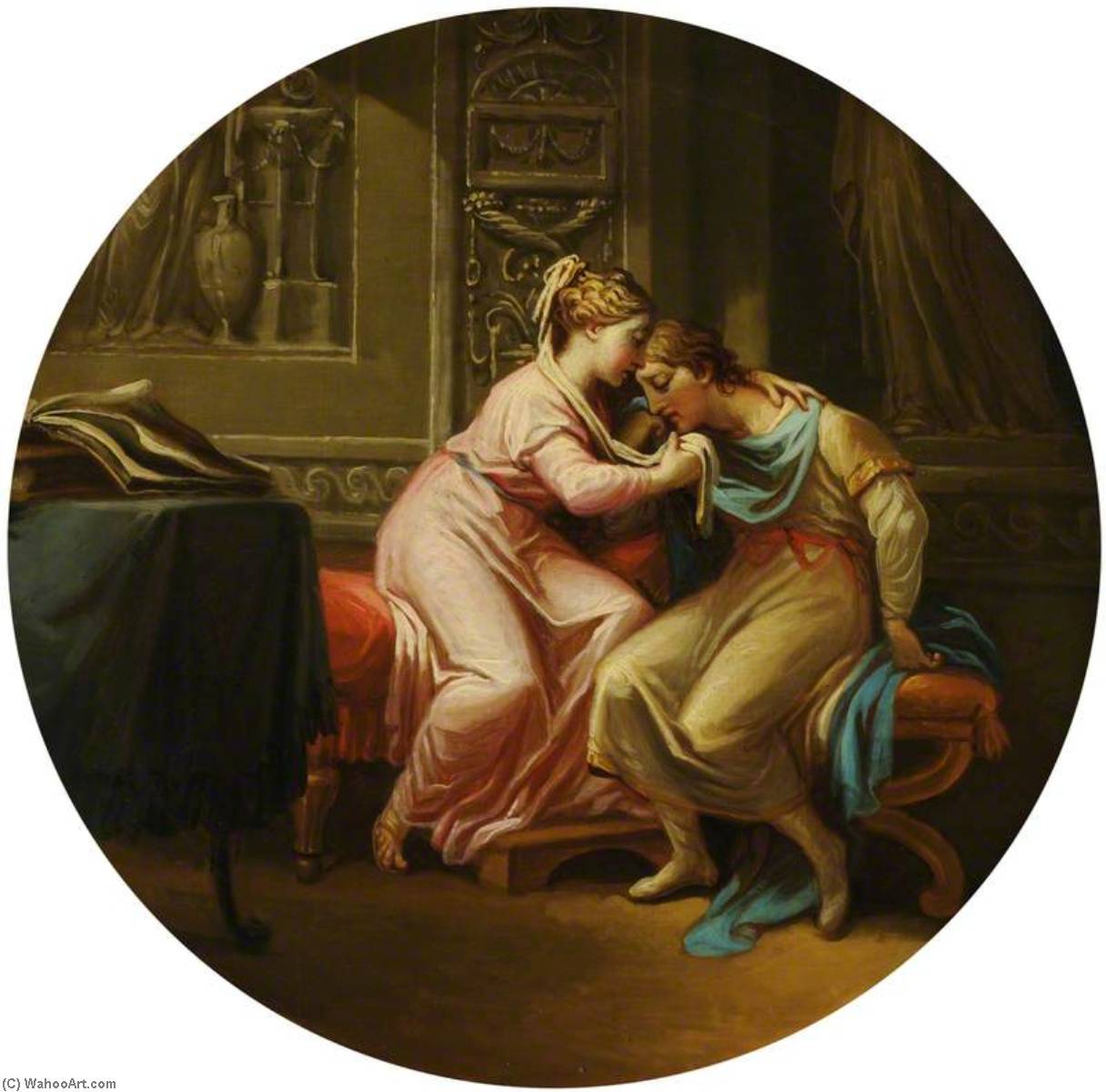 Mythological Subject With A Couple In An Embrace — Antonio Zucchi