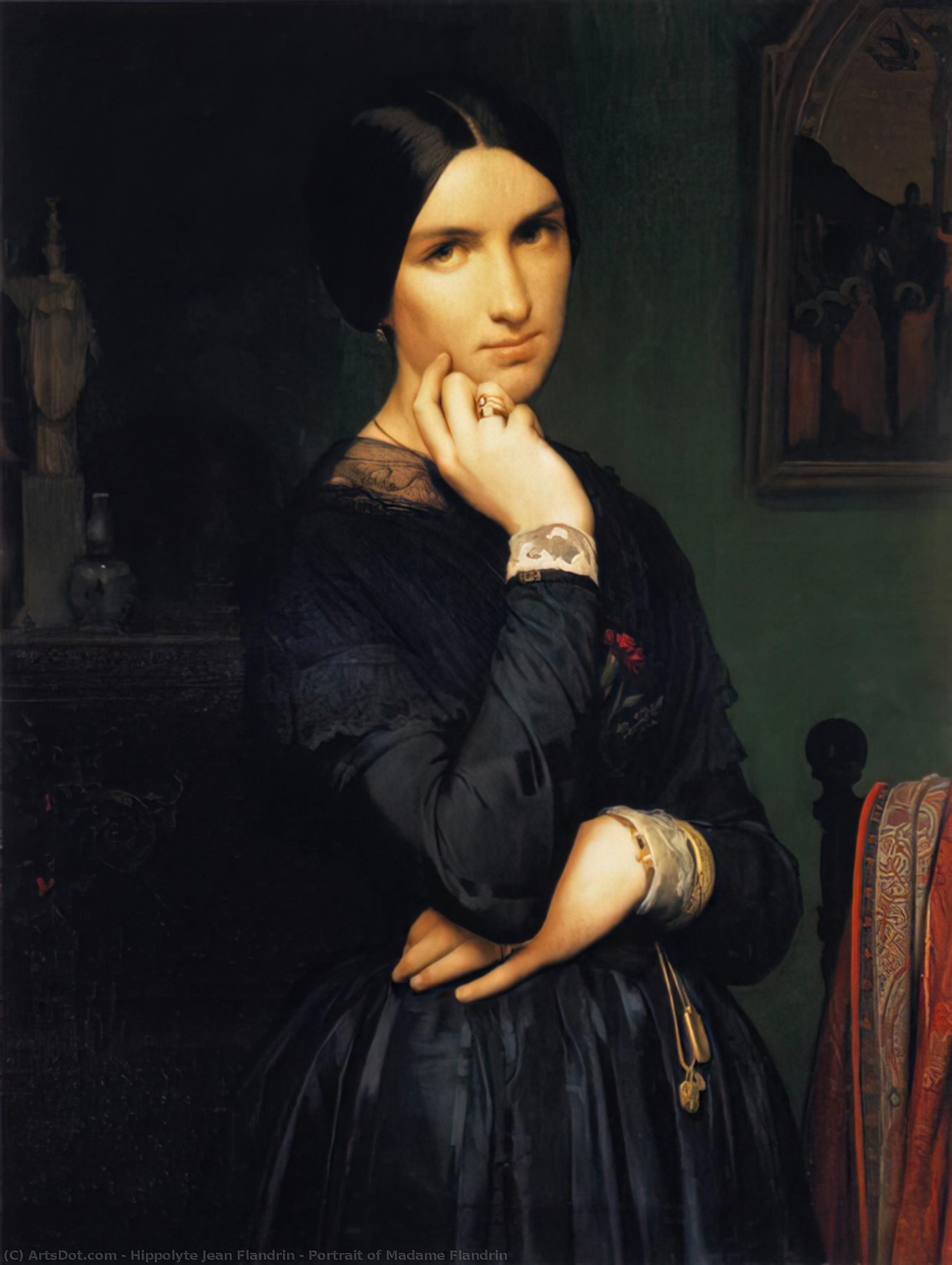 Portrait Of Madame Flandrin — Hippolyte Jean Flandrin