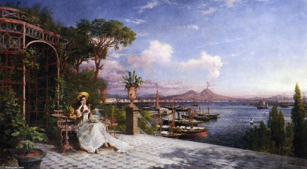Lost In Reverie By The Bay Of Naples — Giuseppe Castiglione