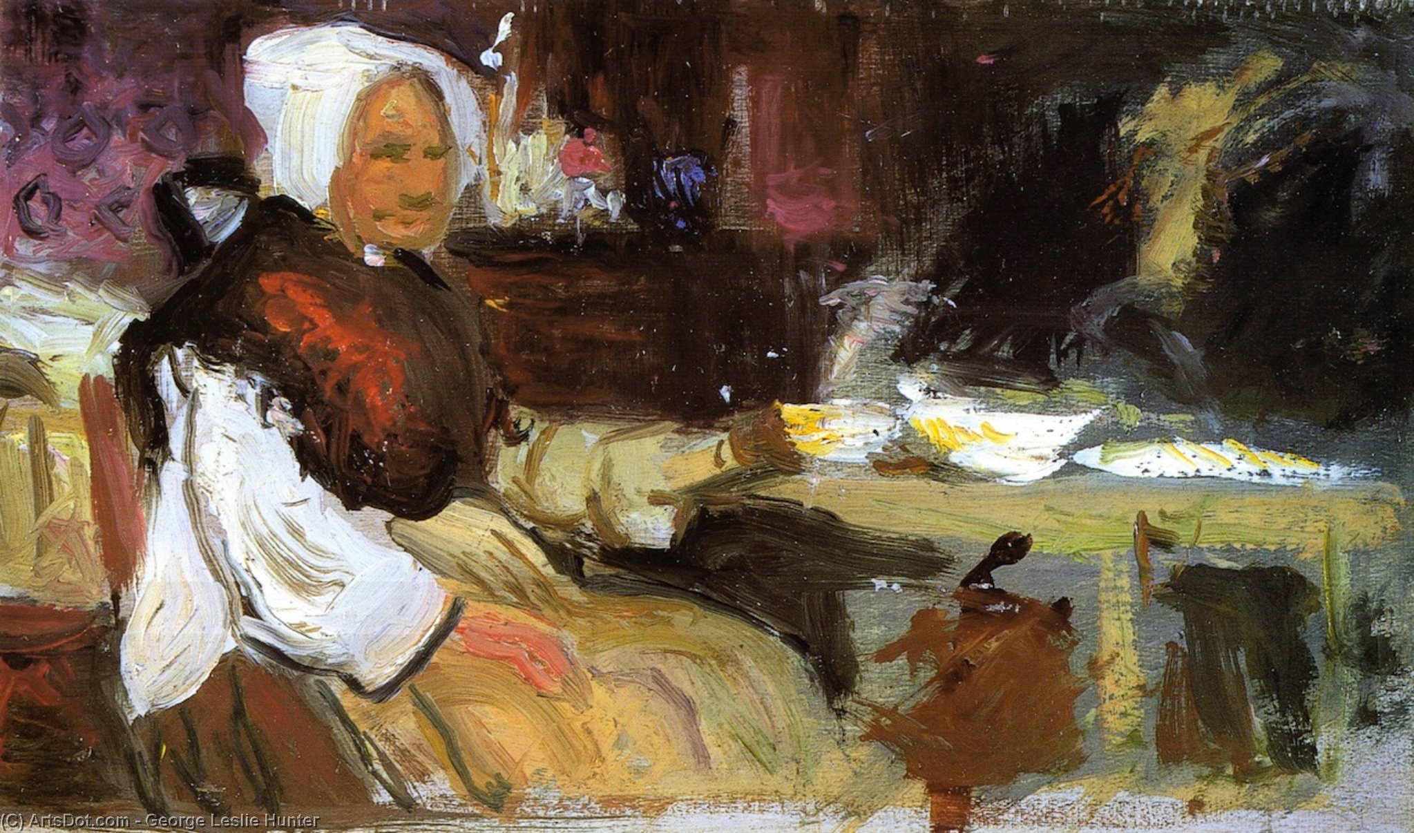 Woman In An Interior — George Leslie Hunter