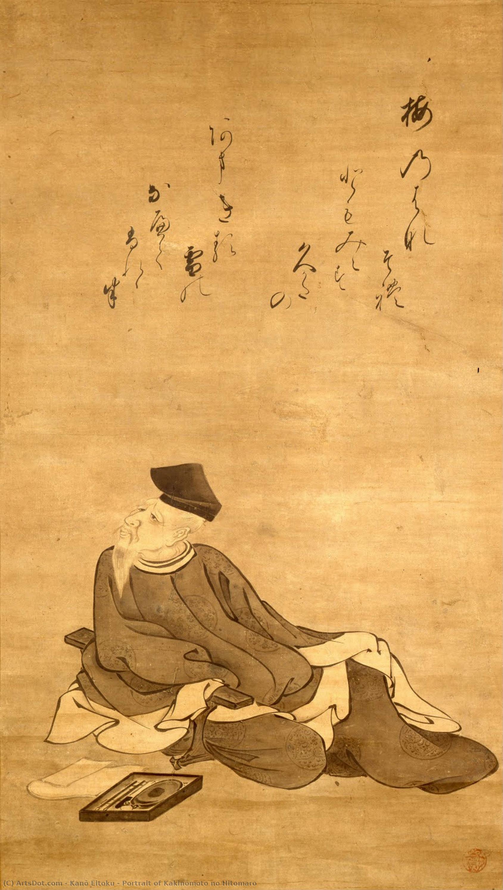 Portrait Of Kakinomoto No Hitomaro — Kanō Eitoku