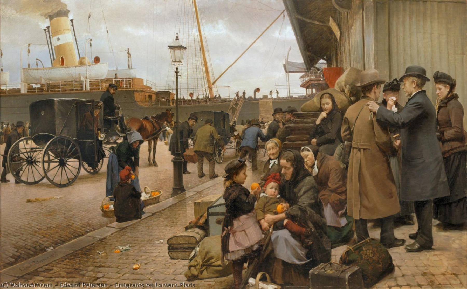 Emigrants On Larsens Plads — Edvard Petersen