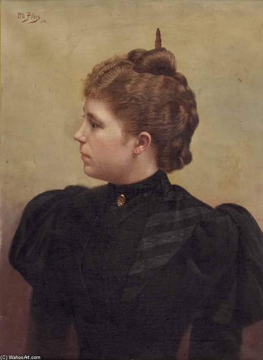 Portrait Einer Jungen Dame — Otto Pilny