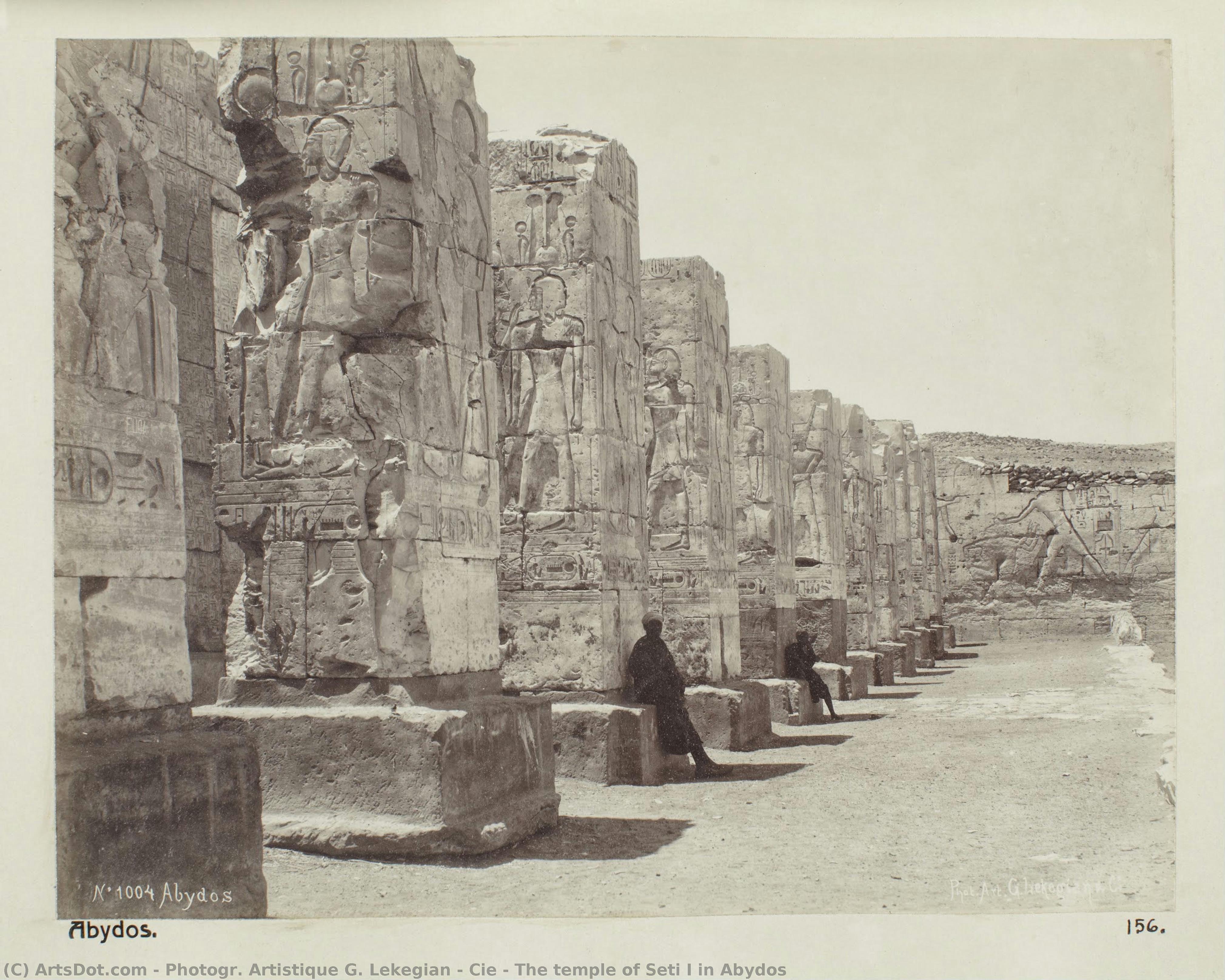 The Temple Of Seti I In Abydos — Photogr. Artistique G. Lekegian & Cie