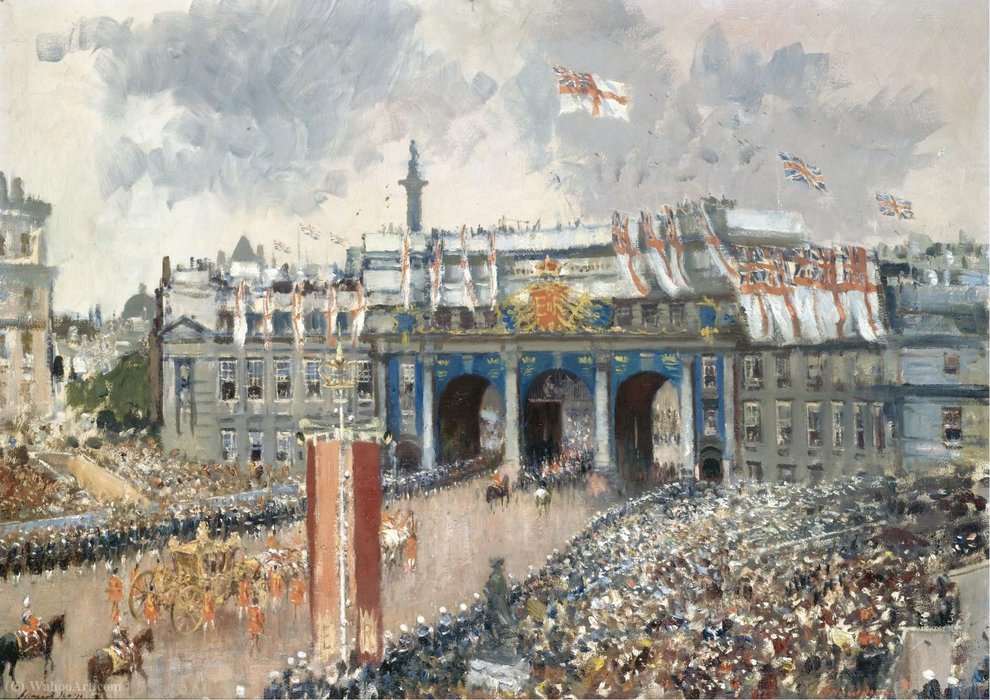 The Coronation Procession On The Mall, (1953) — Edward Seago
