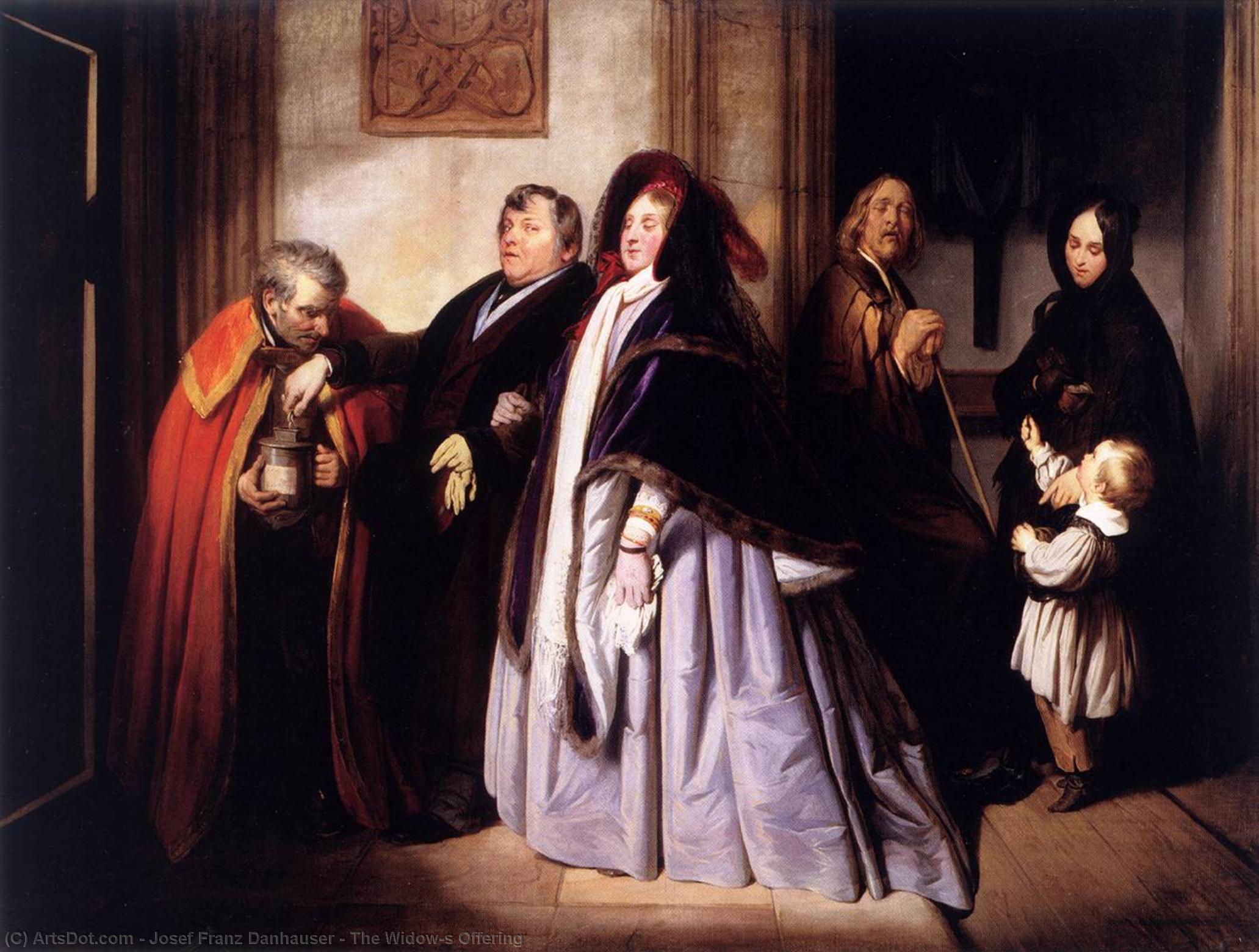 The Widow's Offering — Josef Franz Danhauser