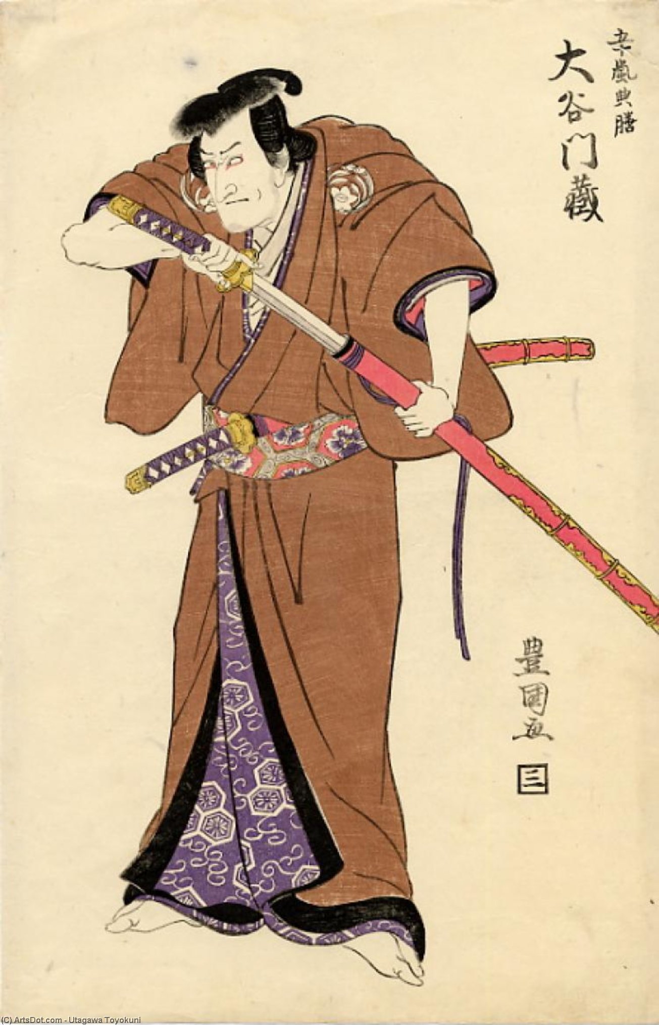 The Actor Otani Monzo In The Role Of Igarashi Tenzen — Utagawa Toyokuni