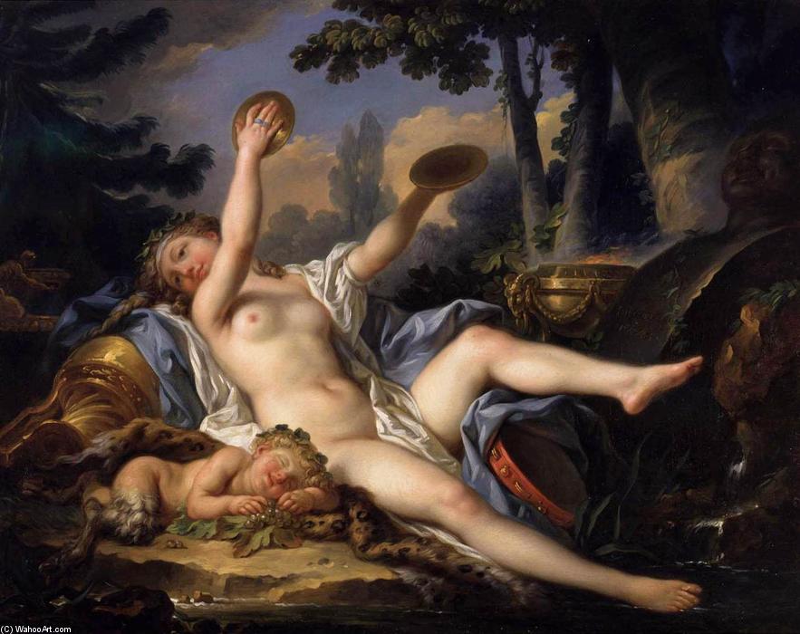 Reclining Bacchante Playing The Cymbals — Jean Simon Berthélemy