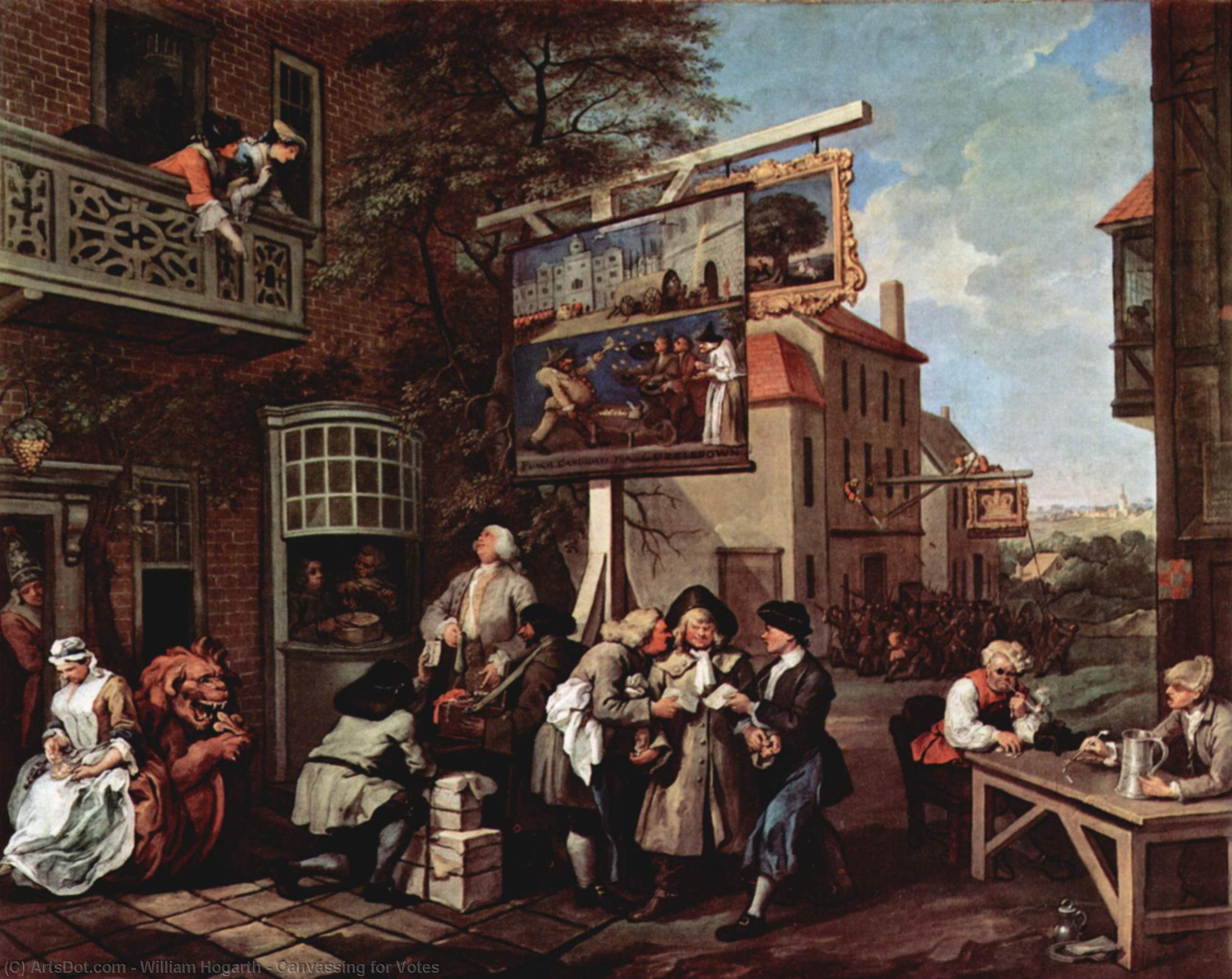 Canvassing For Votes — Хогарт