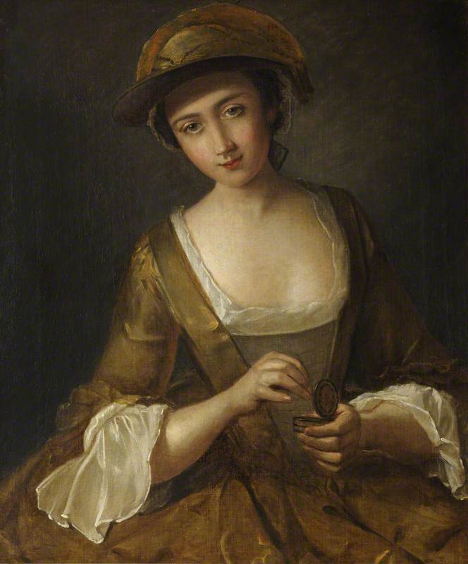 Portrait Of A Girl With A Patch Box — Philippe Mercier