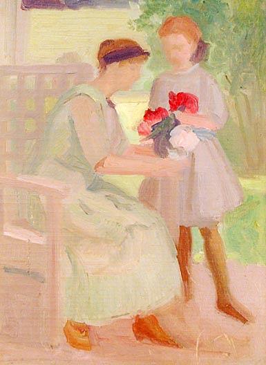 Flowers For Mother, (painting) — Albert Henry Krehbiel