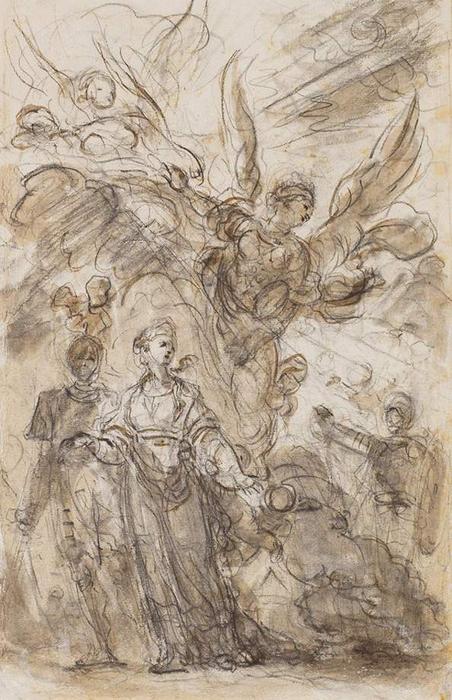Charlemagne Leads Angelica Away From Roland — Jean-honoré Fragonard