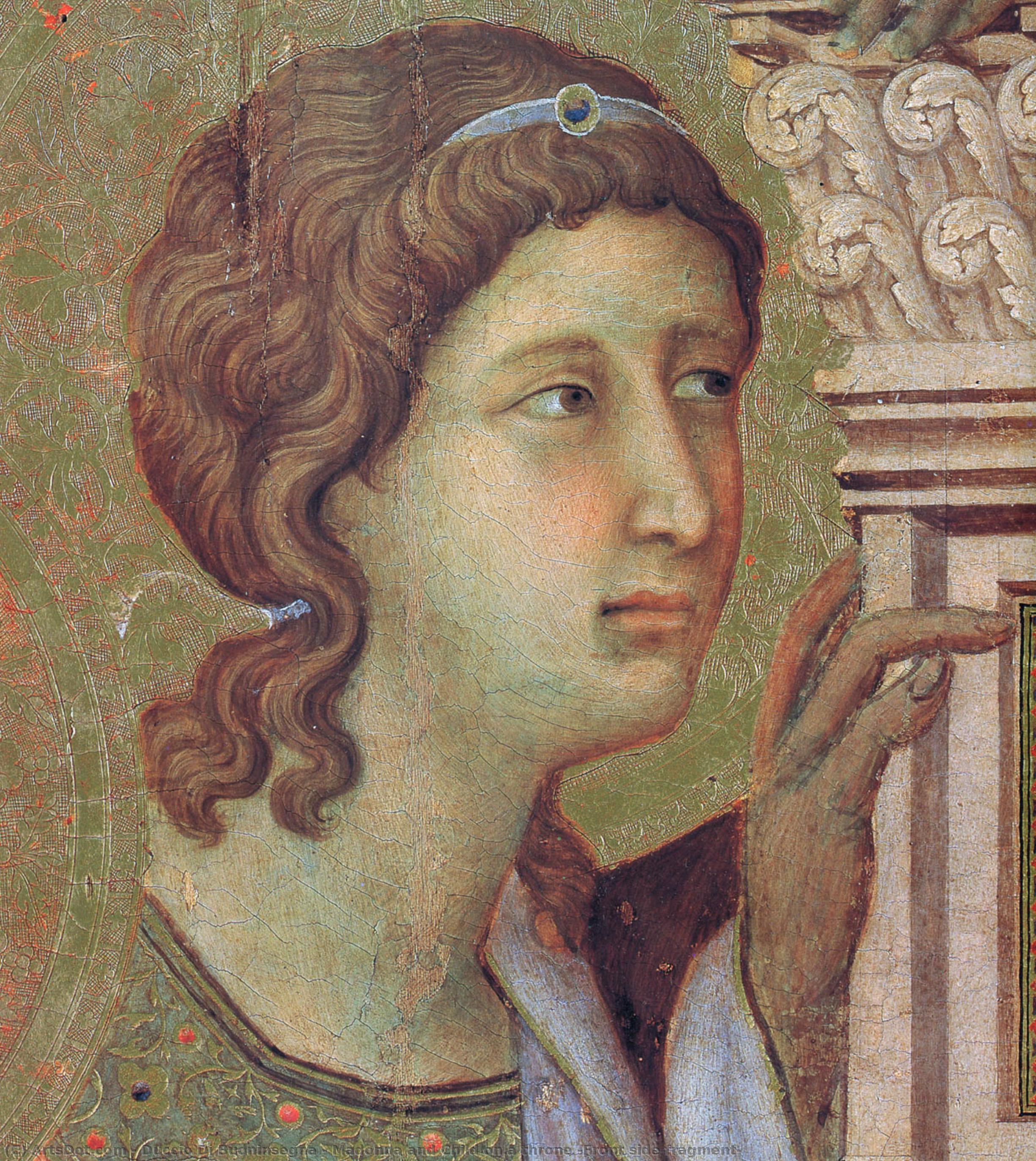 Madonna And Child On A Throne (front Side Fragment) — Duccio Di Buoninsegna