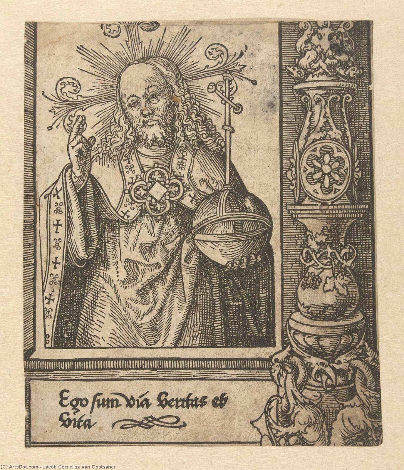 Christ As Salvator Mundi — Jacob Cornelisz Van Oostsanen