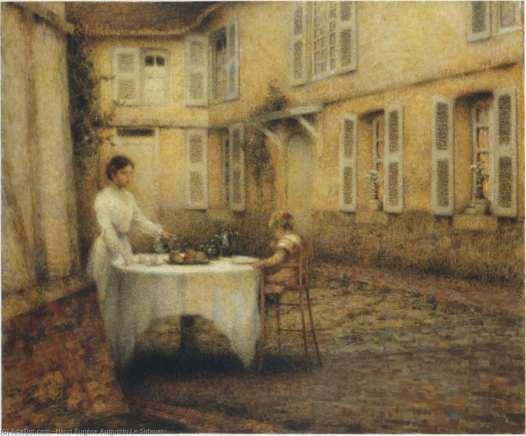 Dinner In The Garden — Henri Le Sidaner