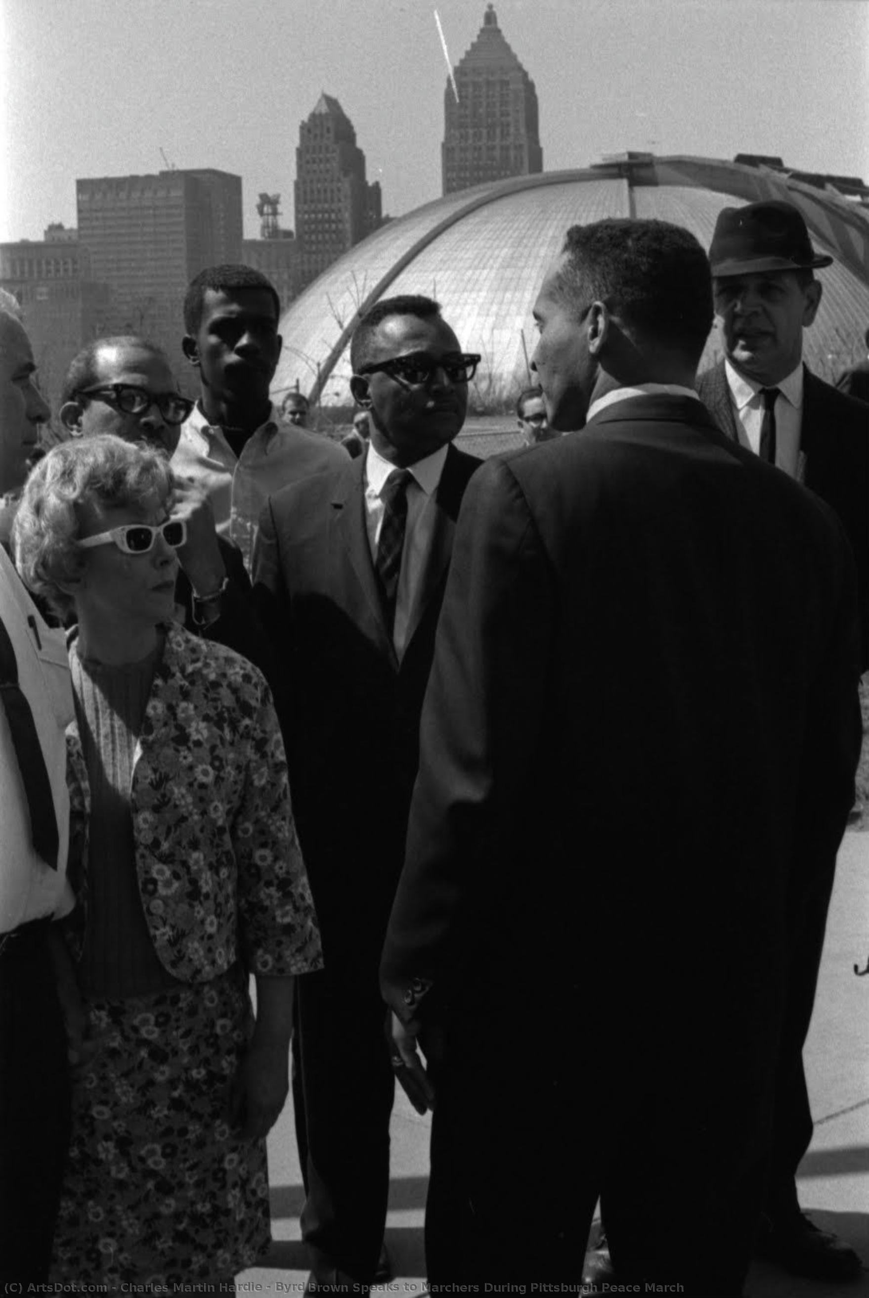 Byrd Brown Speaks To Marchers During Pittsburgh Peace March — Čarls Martin Hardi