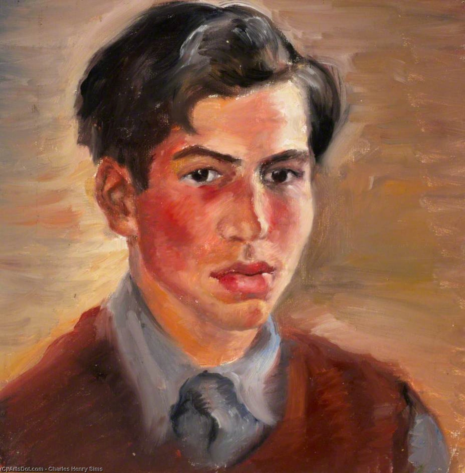 Portrait Of A Young Man — Čarlс Henry Sims