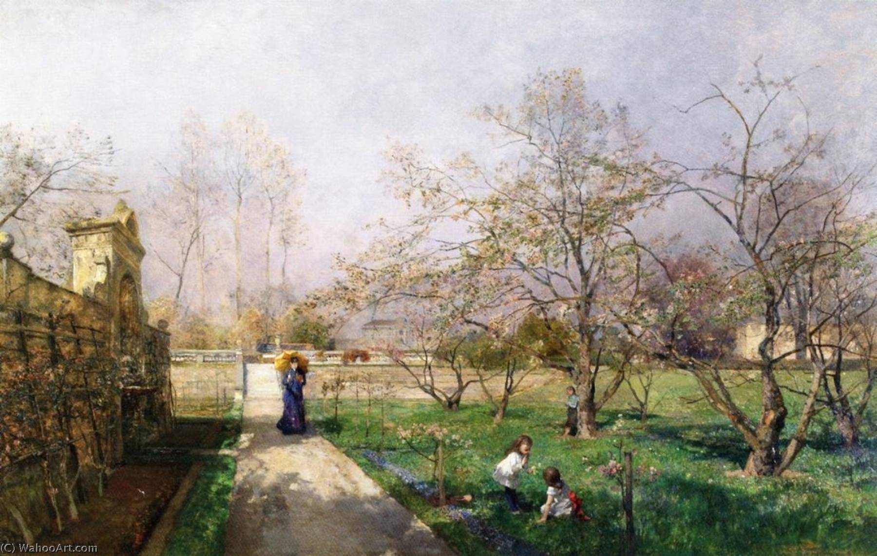 In The Garden At Schloss Niederweiden — Emil Jacob Schindler