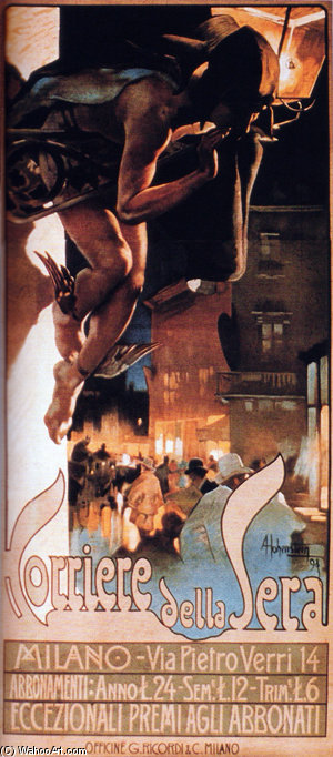 Advertising Poster - Corriere Della Sera — Adolf Hohenstein