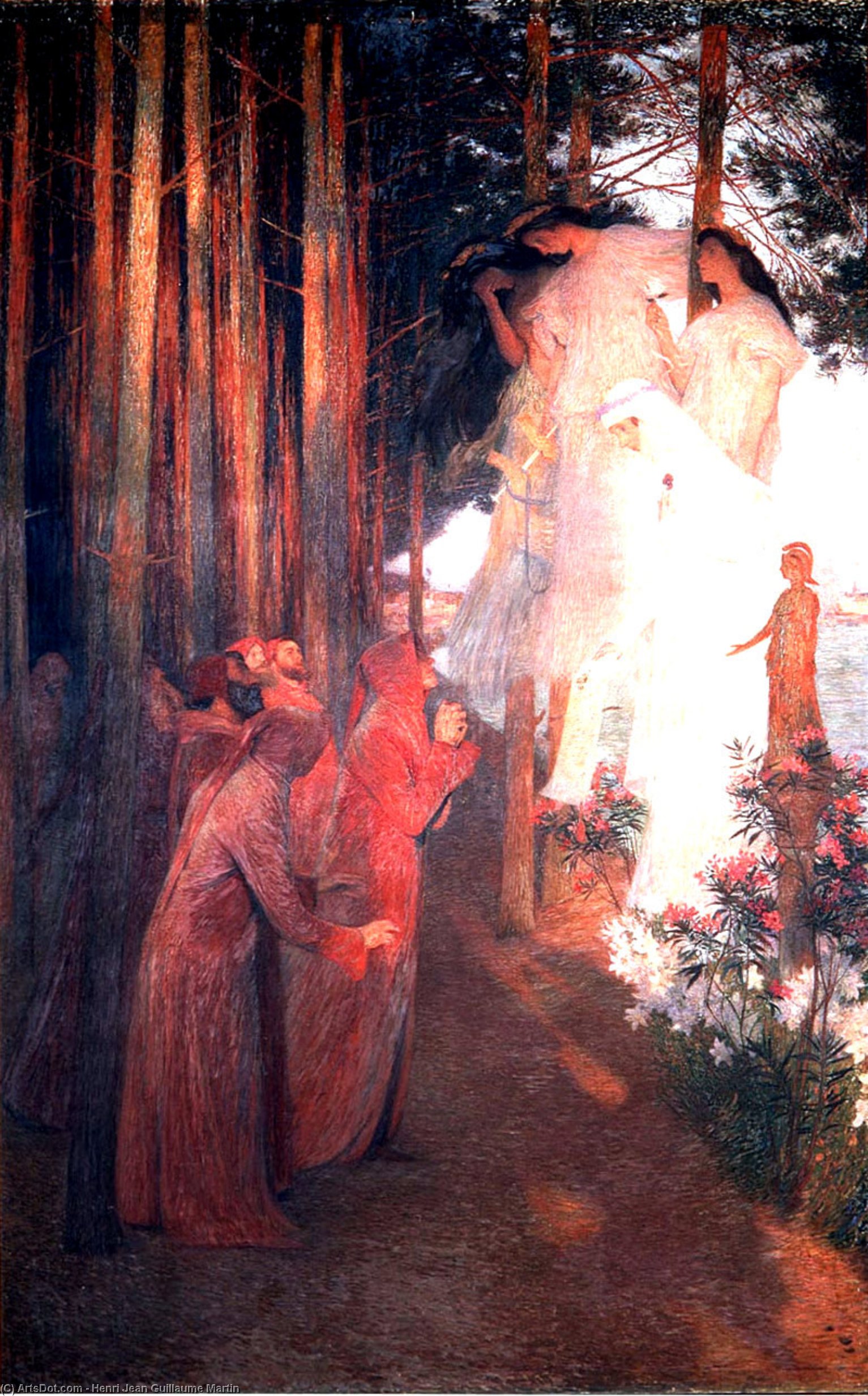 Le Apparition De Clemence Isaure Aux Troubadours — Henri Jean Guillaume Martin