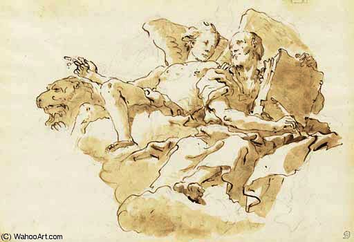Saint Mark With An Angel And The Lion — Giambattista Tiepolo