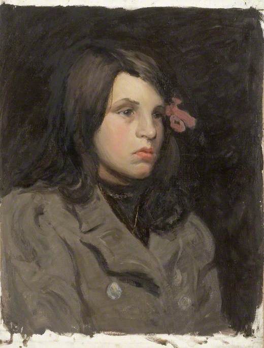 Portrait Of A Girl With A Ribbon In Her Hair — Albert Ranney Chewett