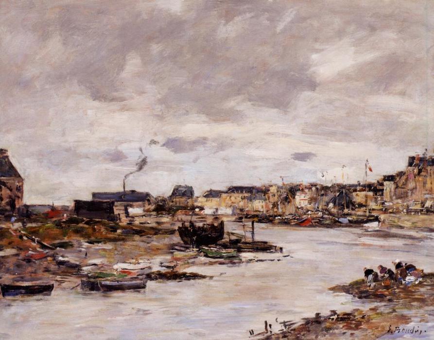The Inner Port Of Trouville At Low Tide — Eugène Louis Boudin