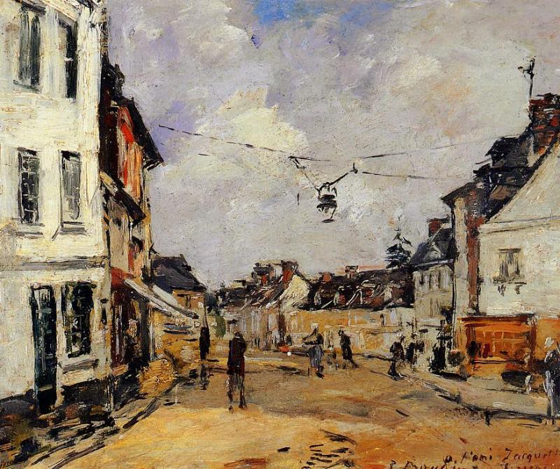 Fervaques, The Main Street — Eugène Louis Boudin