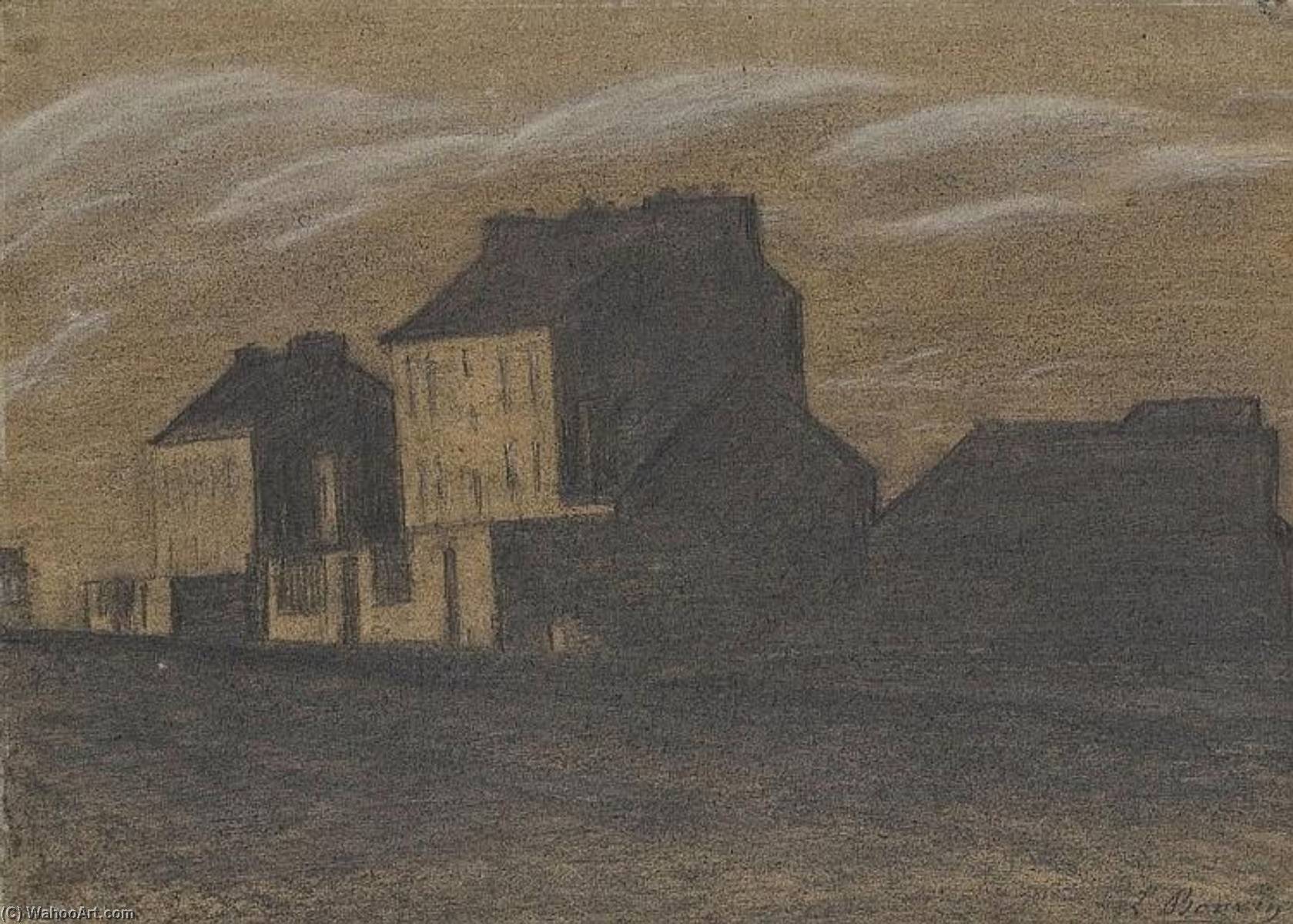 Maisons Au Bord D'une Route — Léon Bonvin