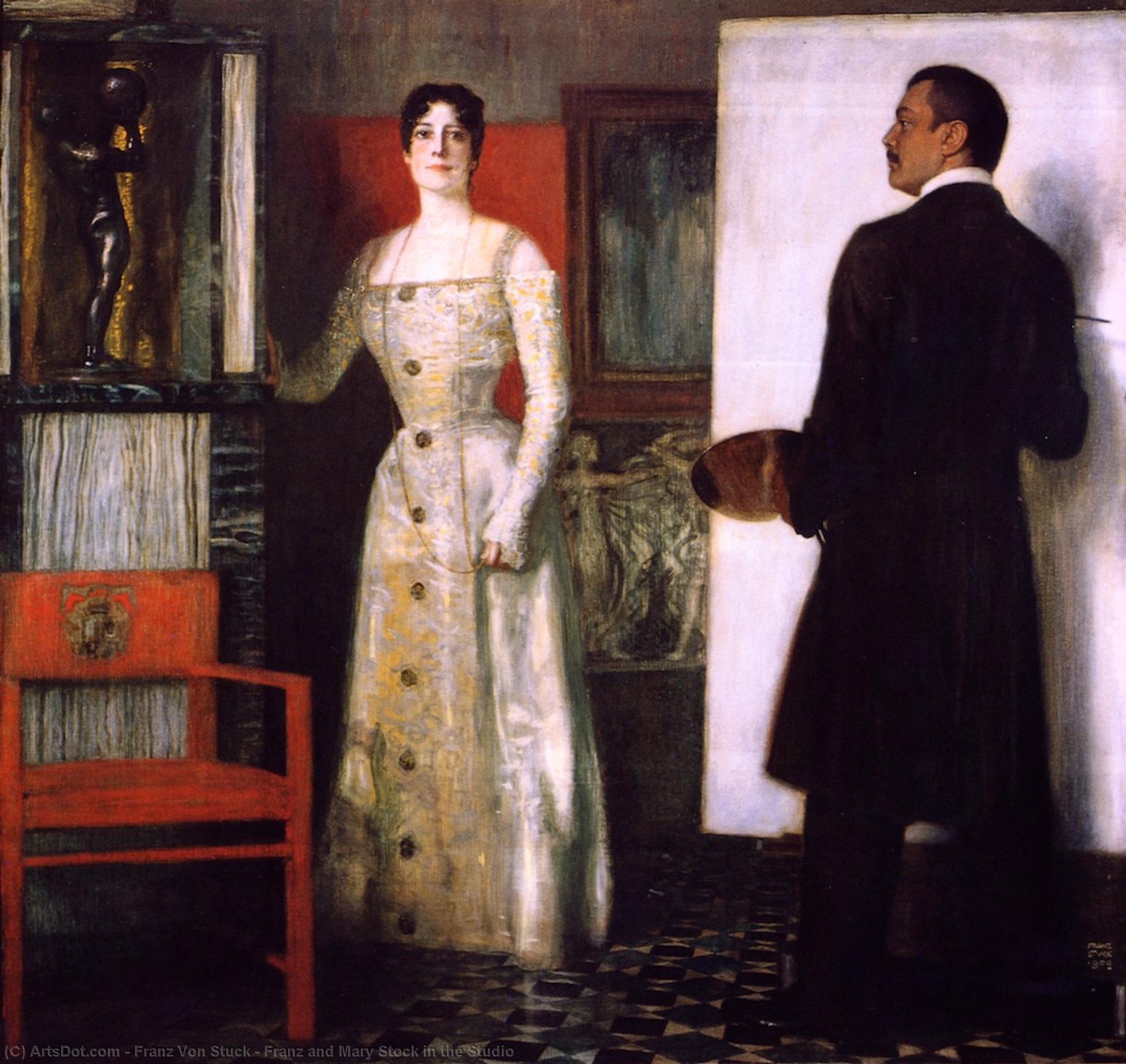 Franz And Mary Stock In The Studio — Franz Ritter Von Stuck