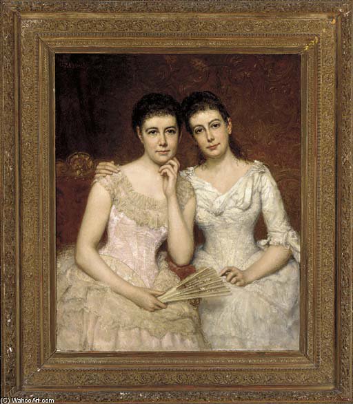 Portrait Of Miss Sophie Burnley And Miss Charlotte Heath Burnley — George Peter Alexander Healy