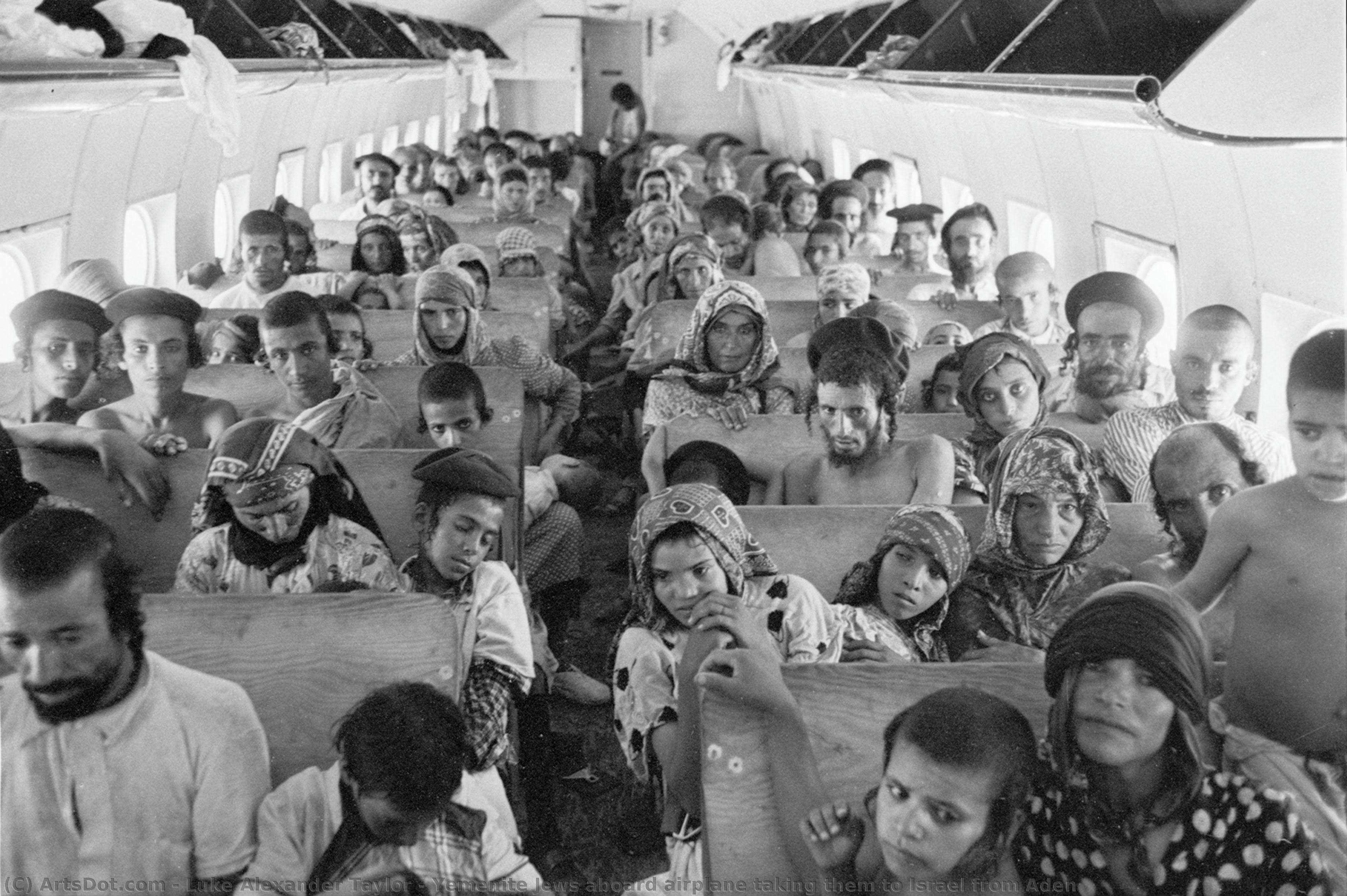 Yemenite Jews Aboard Airplane Taking Them To Israel From Aden — Luke Alexander Taylor