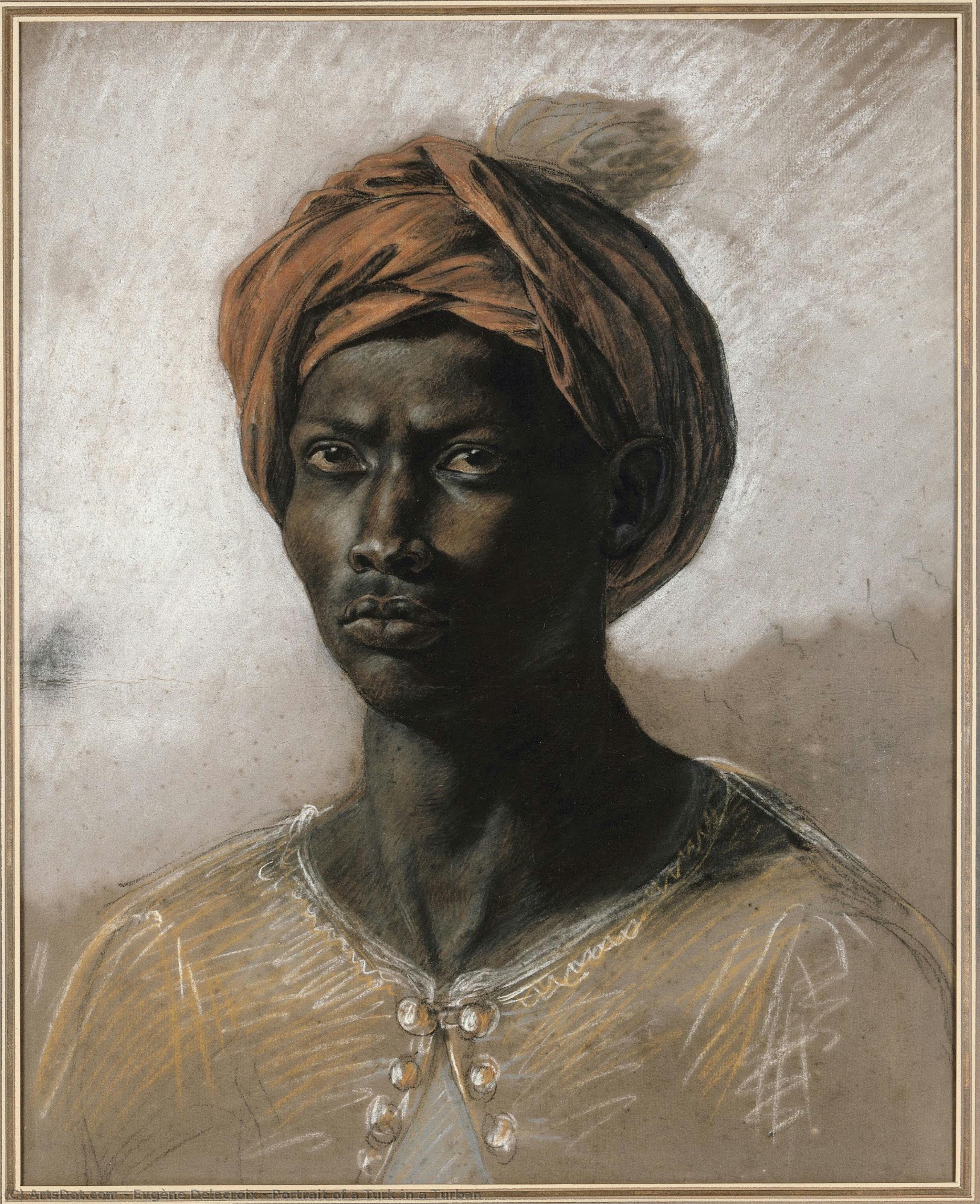 Portrait Of A Turk In A Turban — Eugène Delacroix