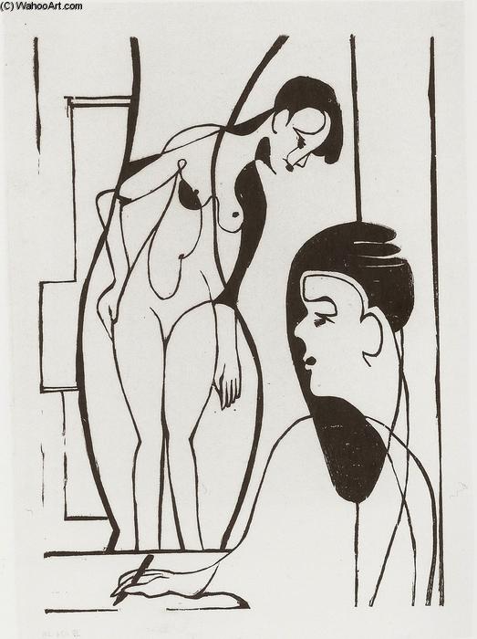 Artist And Female Modell — Ernst Ludwig Kirchner