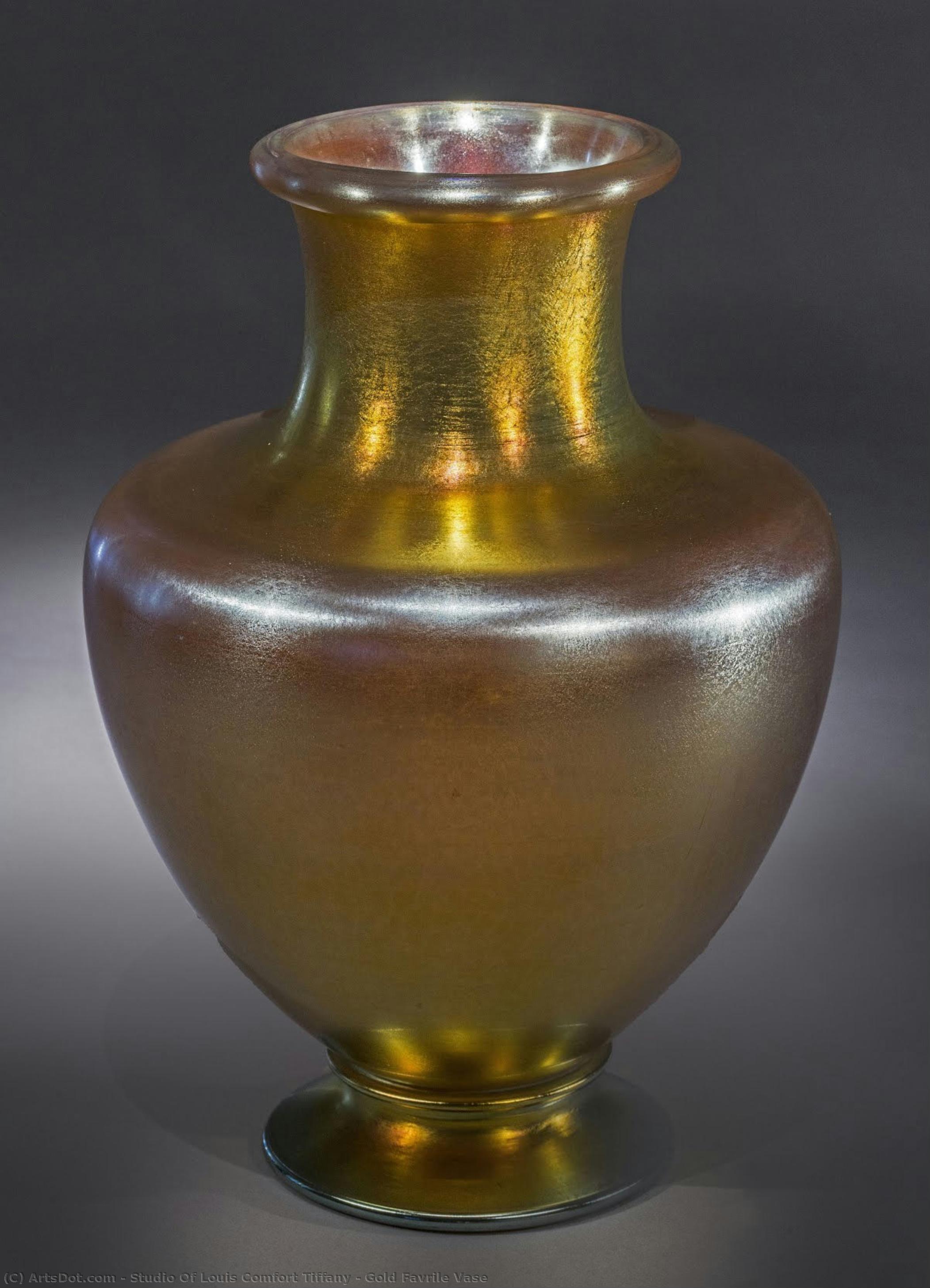 Gold Favrile Vase — Studio Of Louis Comfort Tiffany
