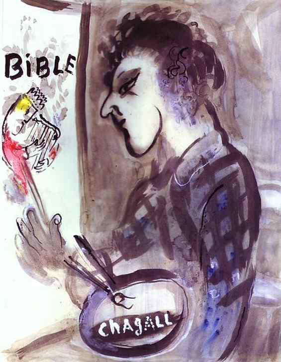 Self Portrait With A Palette — Marc Chagall