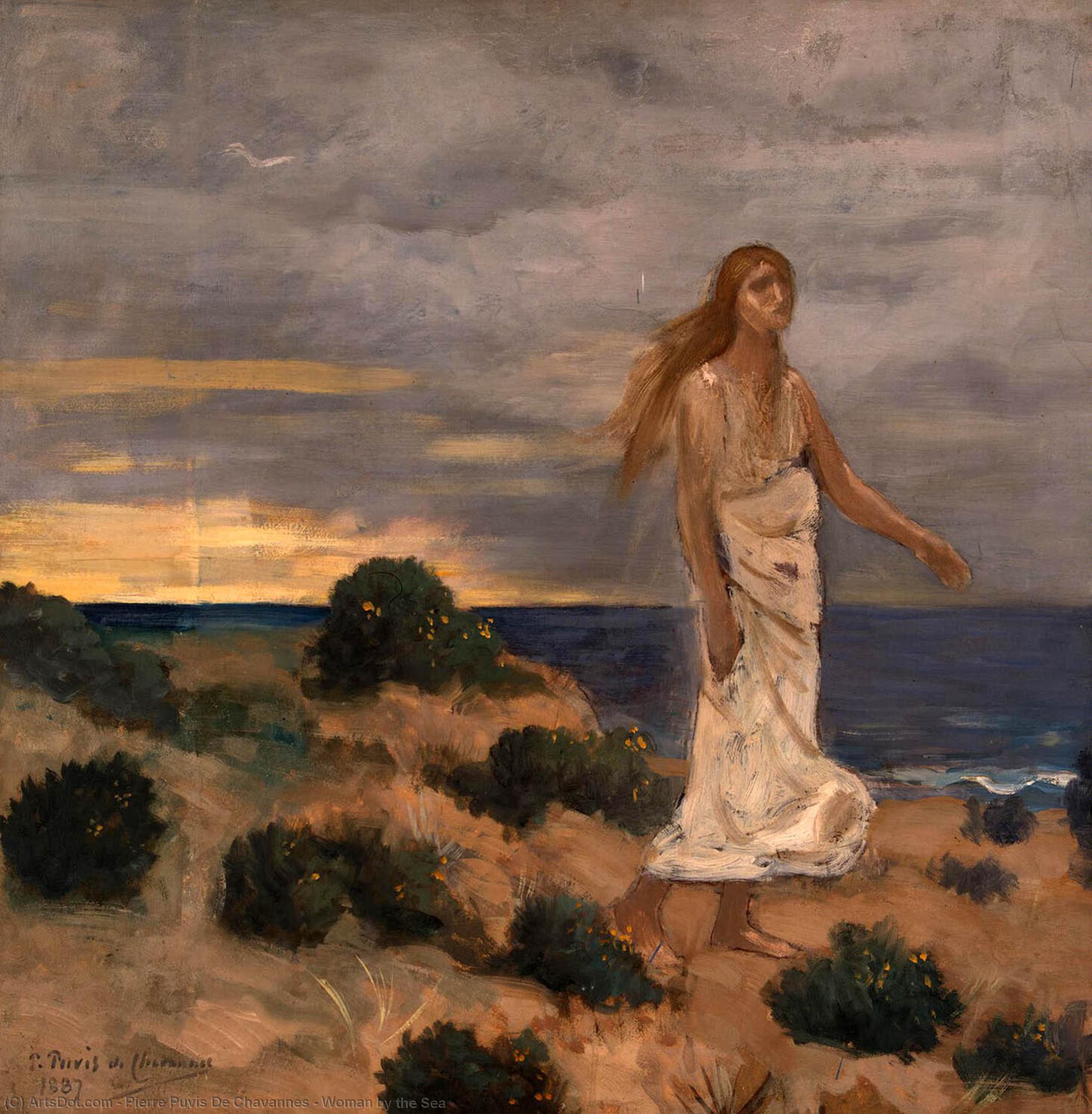 Woman By The Sea — Pierre Cécile Puvis De Chavannes