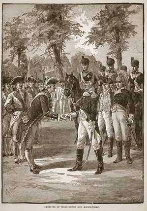 Meeting Of Washington And Rochambeau — Alfred Rudolph Waud