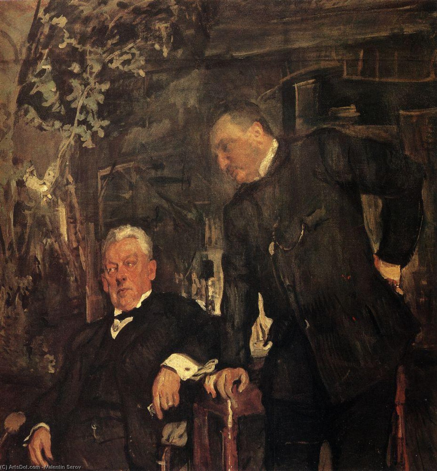 Portrait Of Alexander Lensky And Alexander Yuzhin — Valentin Alexandrovich Serov