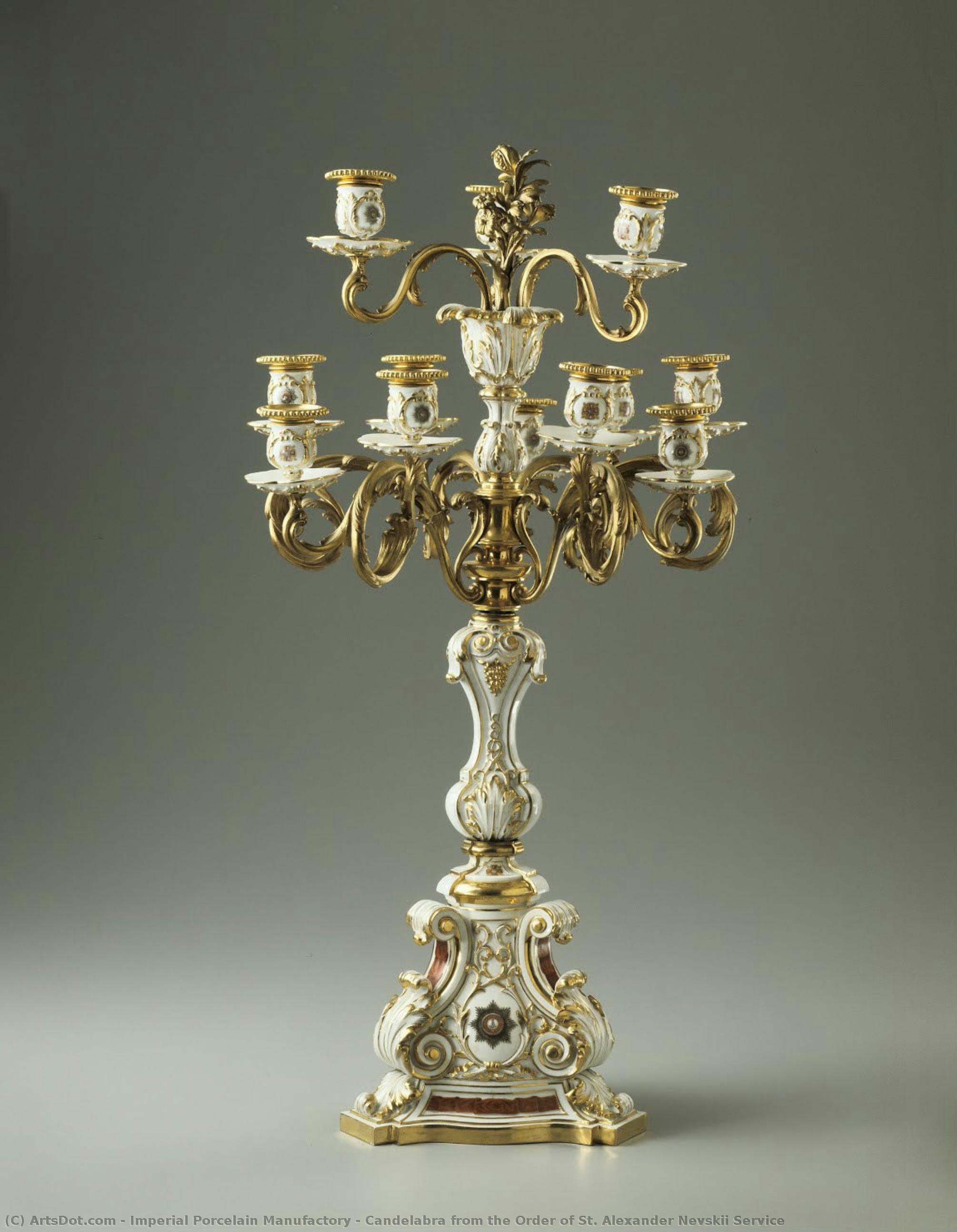Candelabra From The Order Of St. Alexander Nevskii Service — Imperial Porcelain Manufactory